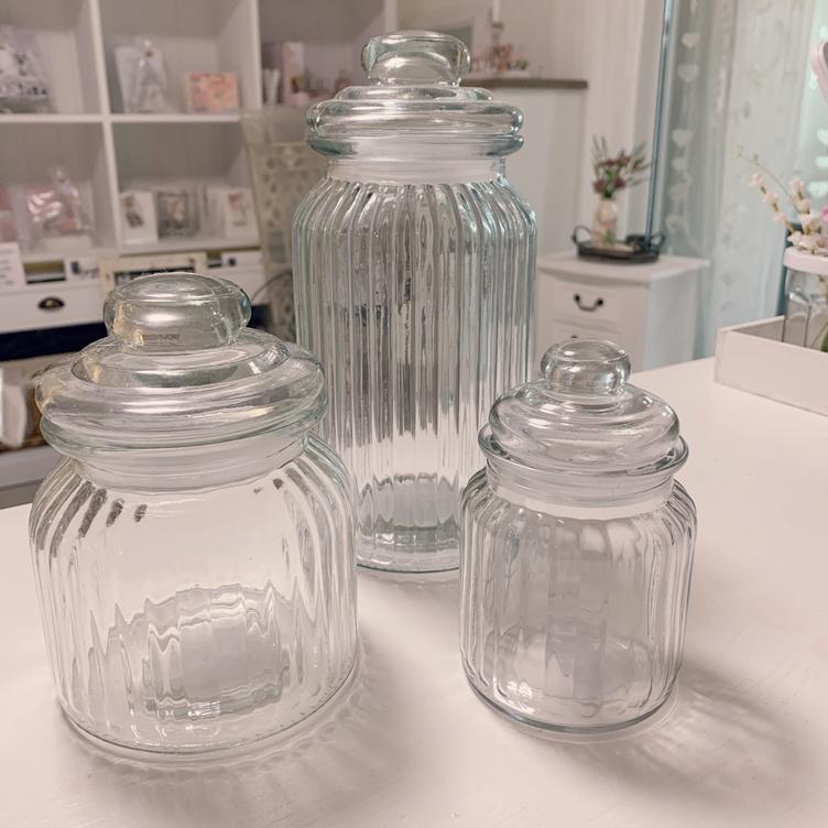 Aufbewahrungsglas Rillen 15 cm (5728) | Gläser | Küche | Atelier Roosarot