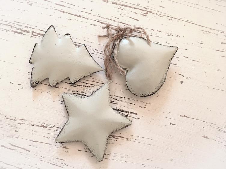 3 Metallhänger Weihnachten