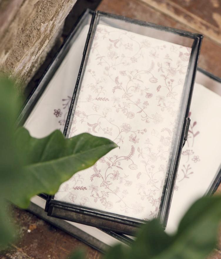 Serviette Blütenprint