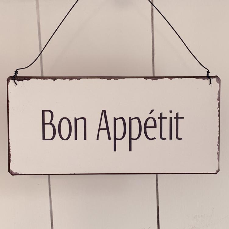 Metallschild bon Appétit