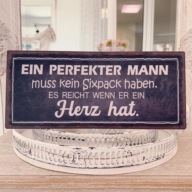 Metallschild perfekter Mann