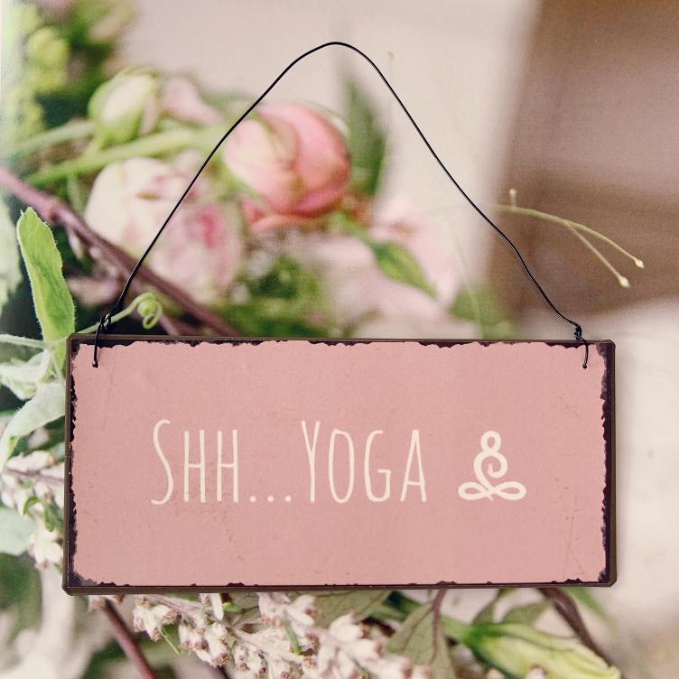 Metallschild Yoga
