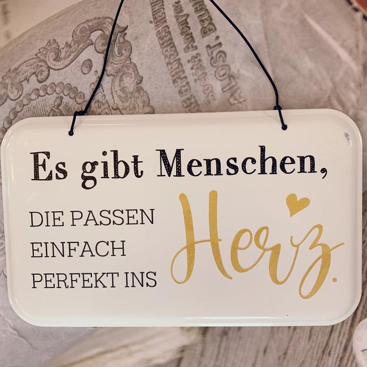 Schild Metall Herz