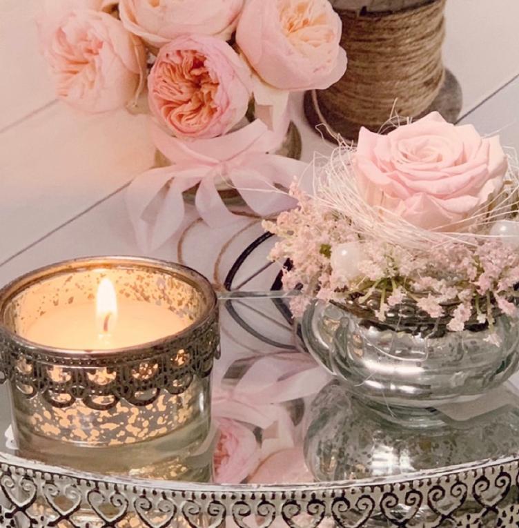 echte Rose dek. rosa