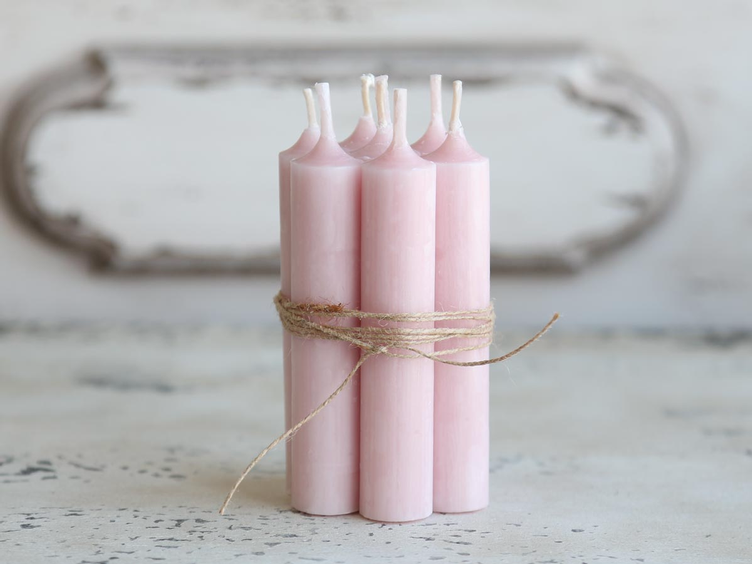 Kerzenbündel rosa