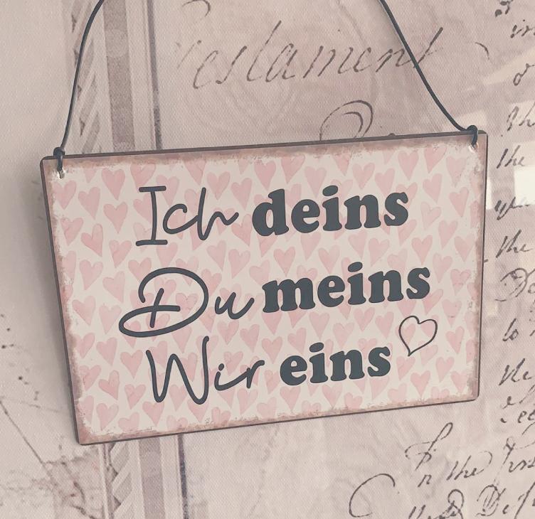 Metallschild Ich...