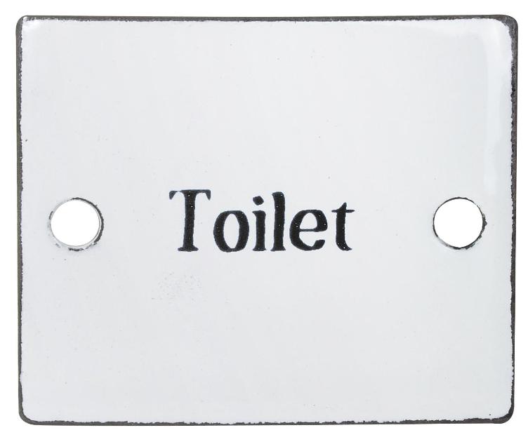 Metallschild Toilet - 0