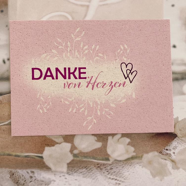 Postkarte Danke vegan
