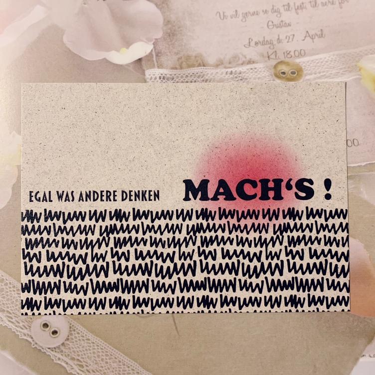 Postkarte mach`s vegan