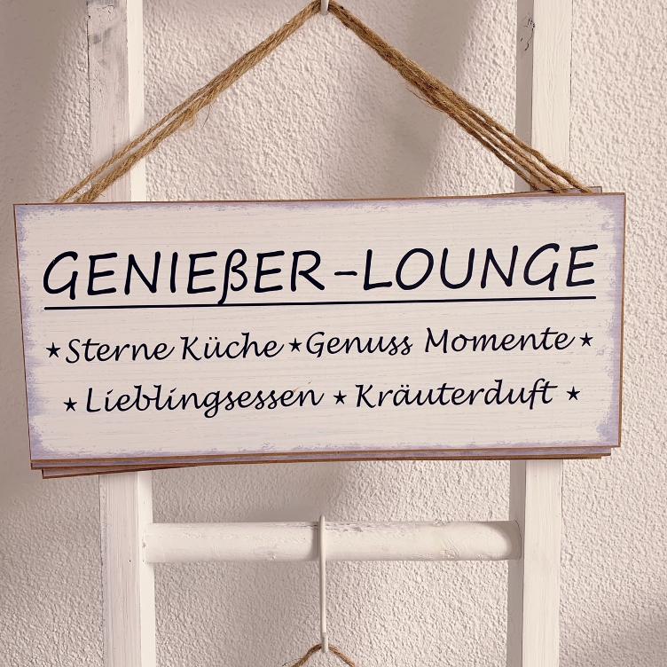 Schild Geniesser Lounge