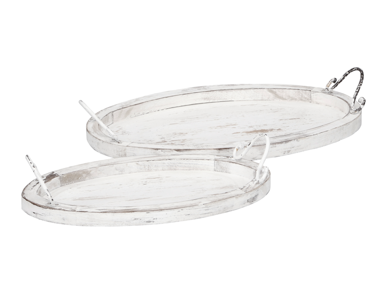 Shabby Chic Tablett oval 33 cm - 1