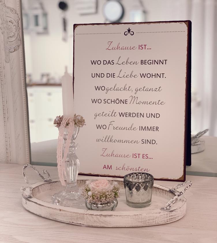 Shabby Chic Tablett oval 33 cm