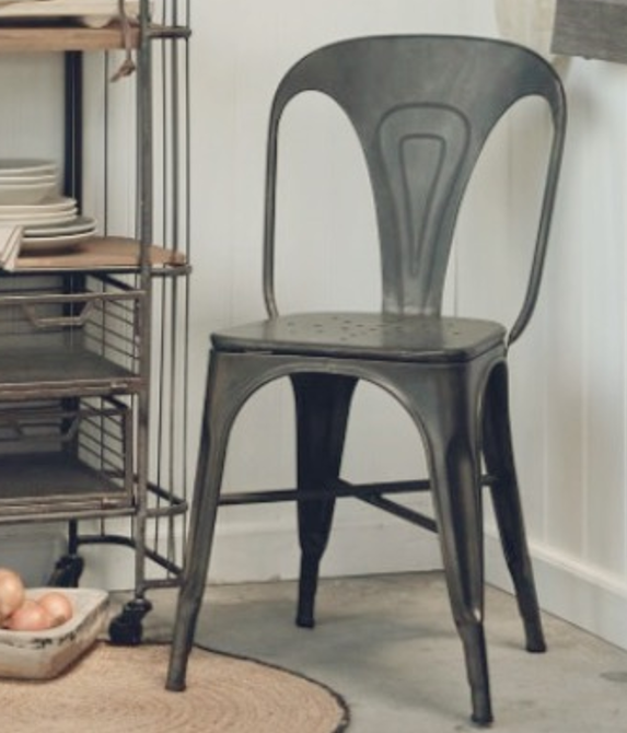 Stuhl antique kohle
