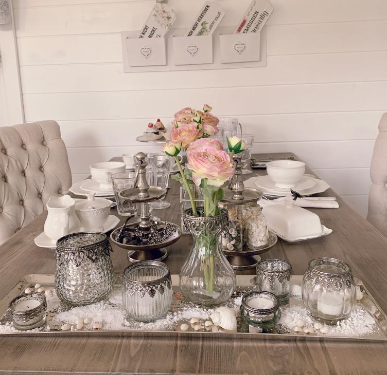 Tablett antique silber