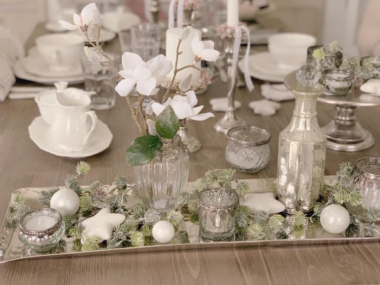 Tablett antique silber